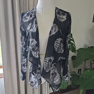 Charlotte Russe Sheer Shawl Top Sz S